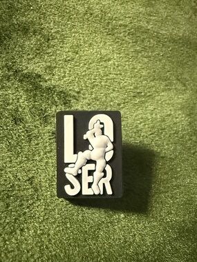 Black & White 'LOSER' shoe charm